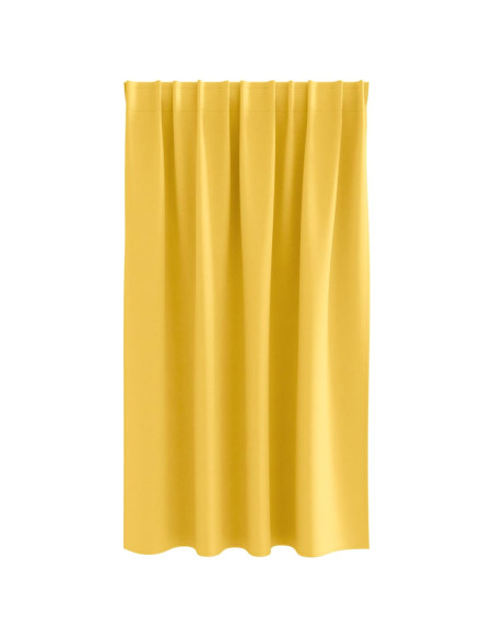 Tende Blackout con Anelli 2 pcs Giallo senape 140 x 140 cm