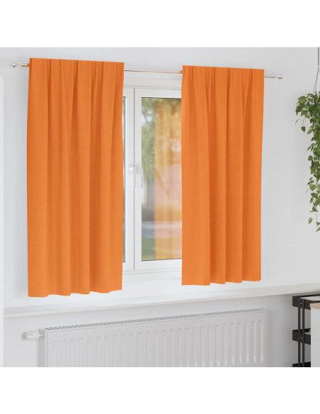 Tende Blackout con Anelli 2 pcs Arancione 175 x 140 cm