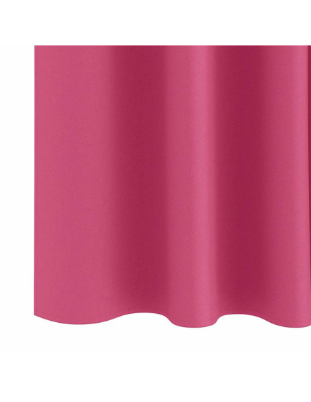 Tende Blackout con Anelli 2 pcs Rosa Vivo 140 x 140 cm