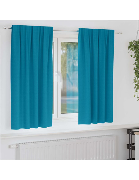 Tende con tende 2 pcs Turchese Poliestere