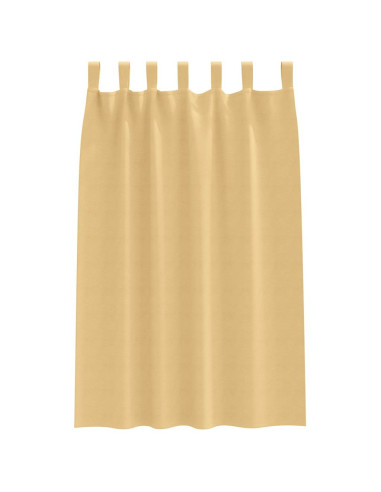 Tende Blackout con Anelli 2 pcs Beige 175 x 140 cm Poliestere