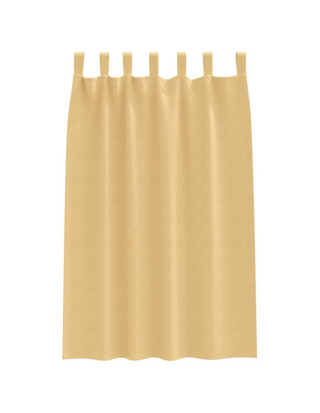 Tende con tende 2 pcs Beige Poliestere