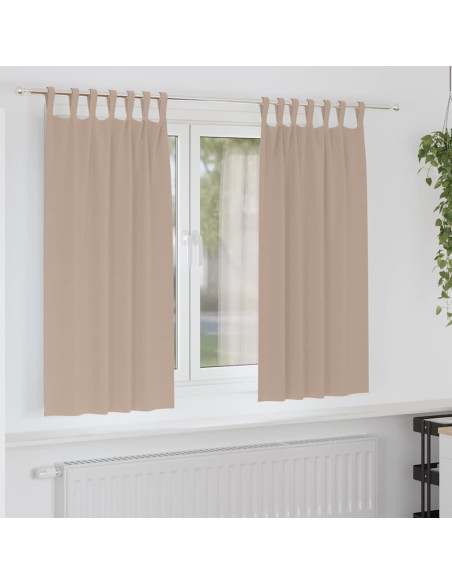 Tende Blackout con Anelli 2 pcs Talpa 175 x 140 cm Poliestere