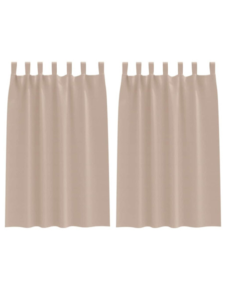 Tende Blackout con Anelli 2 pcs Talpa 175 x 140 cm Poliestere