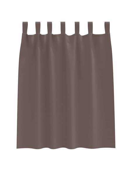 Tende con tende 2 pcs Marrone scuro Poliestere