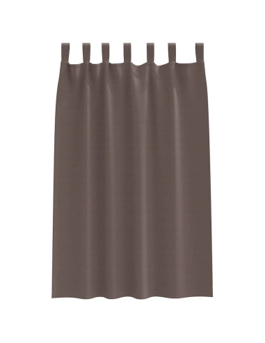 Tende Blackout con Anelli 2 pcs Marrone Scuro 175 x 140 cm