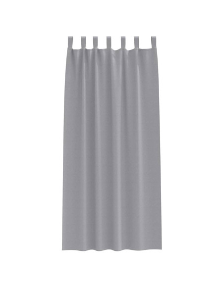 Tende Blackout con Anelli 2 pcs Grigio chiaro 225 x 140 cm