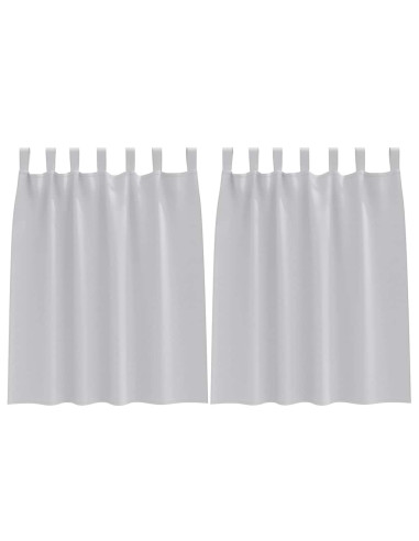 Tende Blackout con Anelli 2 pcs Grigio chiaro 140 x 140 cm