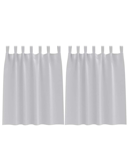 Tende con tende 2 pcs Grigio chiaro Poliestere
