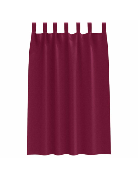 Tende con tende 2 pcs Rosso vino Poliestere