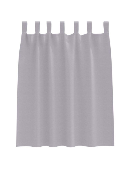 Tende con tende 2 pcs Grigio Metallico Poliestere