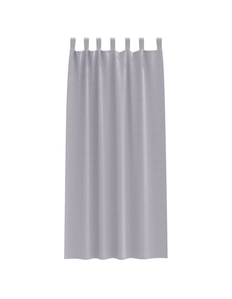 Tende con tende 2 pcs Grigio Metallico Poliestere