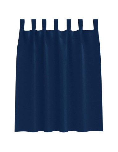 Tende Blackout con Anelli 2 pcs Blu Scuro 140 x 140 cm