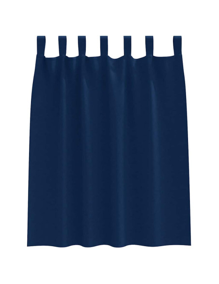 Tende Blackout con Anelli 2 pcs Blu Scuro 140 x 140 cm