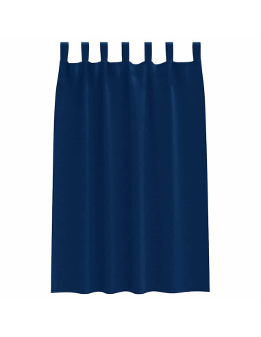Tende Blackout con Anelli 2 pcs Blu Scuro 175 x 140 cm
