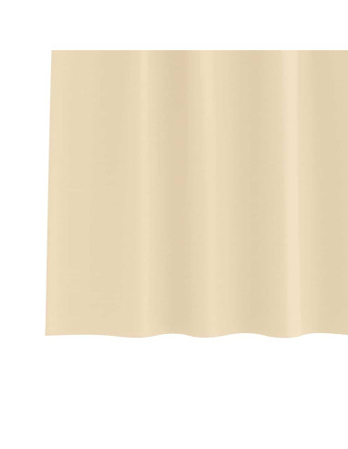 Tende Blackout con Anelli 2 pcs Crema 140 x 140 cm Poliestere