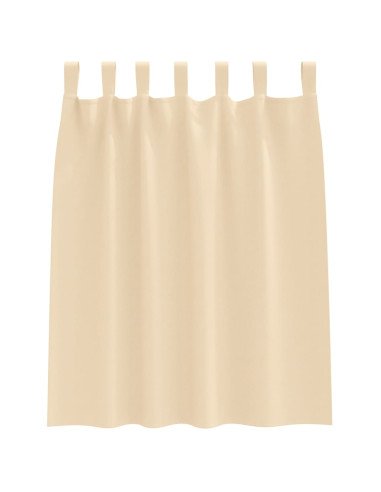 Tende Blackout con Anelli 2 pcs Crema 140 x 140 cm Poliestere