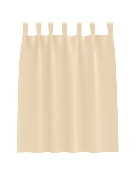 Tende Blackout con Anelli 2 pcs Crema 140 x 140 cm Poliestere