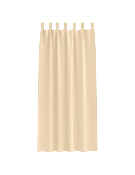 Tende con tende 2 pcs Crema Poliestere