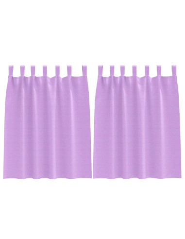 Tende Blackout con Anelli 2 pcs Viola 140 x 140 cm Poliestere