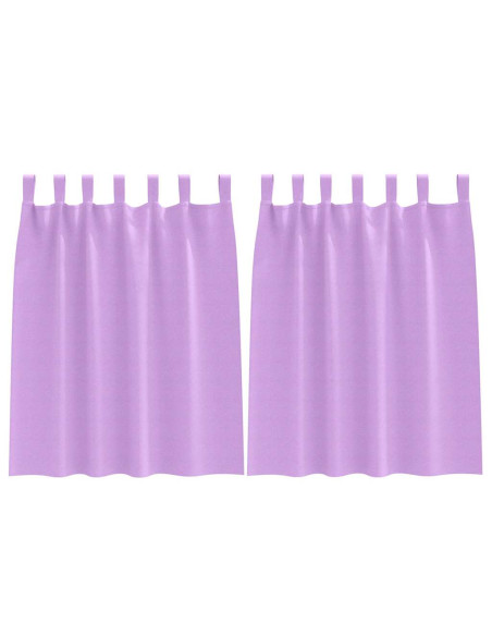Tende Blackout con Anelli 2 pcs Viola 140 x 140 cm Poliestere