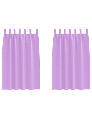 Tende Blackout con Anelli 2 pcs Viola 175 x 140 cm Poliestere