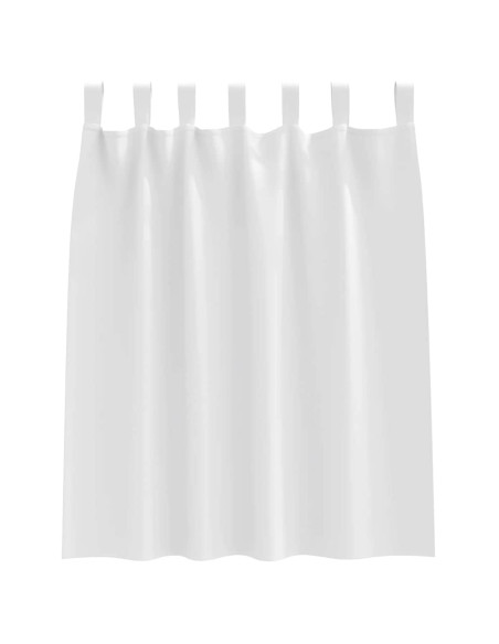 Tende con tende 2 pcs Bianco Puro Poliestere