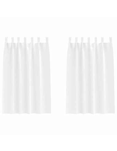 Tende Blackout con Anelli 2 pcs Bianco Puro 175 x 140 cm