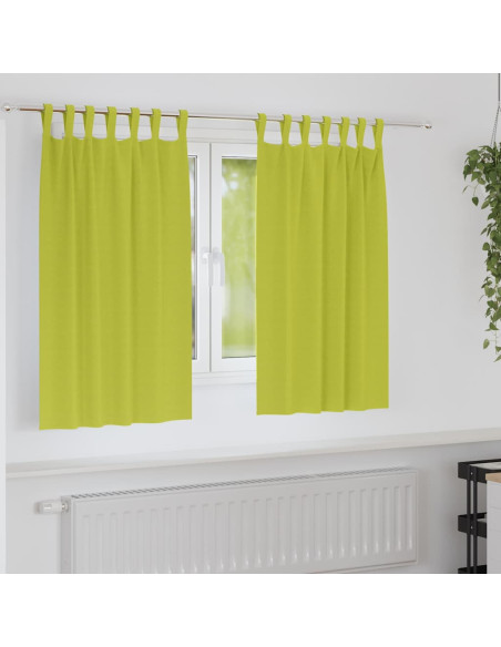 Tende Blackout con Anelli 2 pcs Verde 140 x 140 cm Poliestere