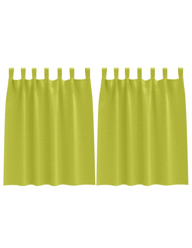 Tende Blackout con Anelli 2 pcs Verde 140 x 140 cm Poliestere
