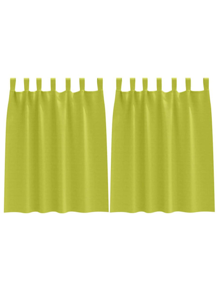 Tende Blackout con Anelli 2 pcs Verde 140 x 140 cm Poliestere