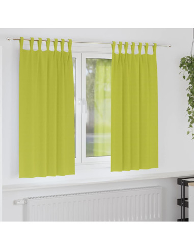 Tende Blackout con Anelli 2 pcs Verde 175 x 140 cm Poliestere