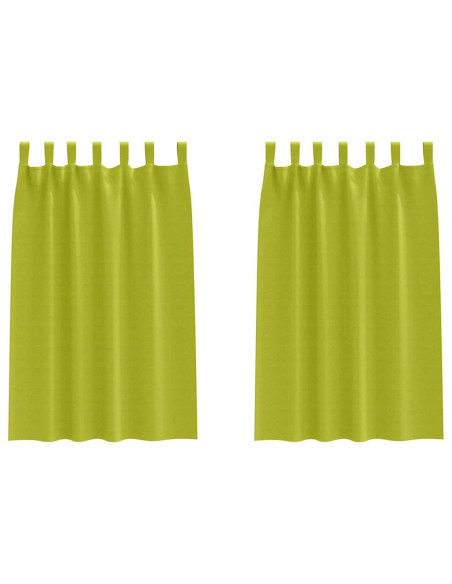Tende Blackout con Anelli 2 pcs Verde 175 x 140 cm Poliestere