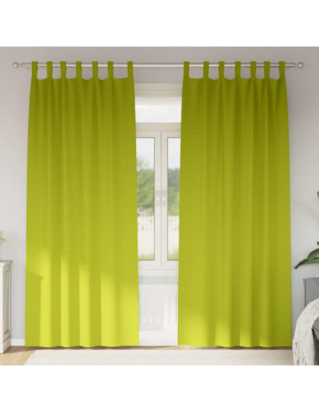 Tende Blackout con Anelli 2 pcs Verde 245 x 140 cm Poliestere