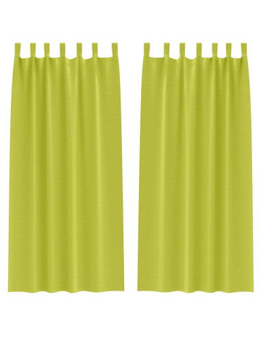 Tende Blackout con Anelli 2 pcs Verde 245 x 140 cm Poliestere