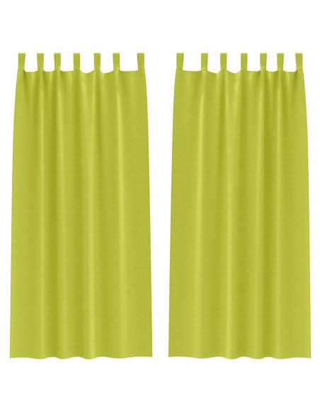 Tende Blackout con Anelli 2 pcs Verde 245 x 140 cm Poliestere