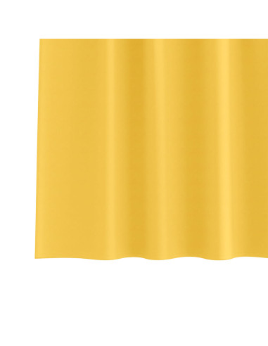 Tende Blackout con Anelli 2 pcs Giallo senape 140 x 140 cm
