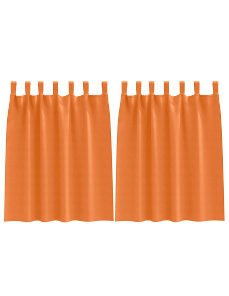 Tende con tende 2 pcs Arancione Vivo Poliestere