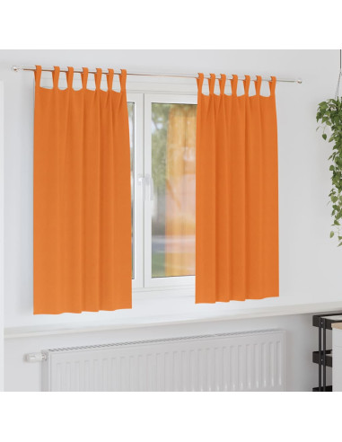 Tende Blackout con Anelli 2 pcs Arancione Vivo 175 x 140 cm