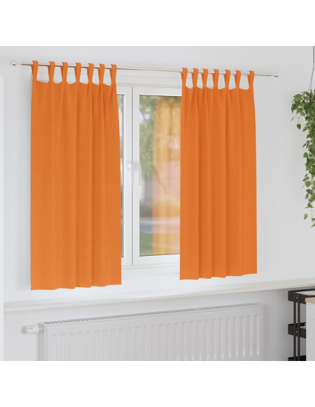 Tende con tende 2 pcs Arancione Vivo Poliestere