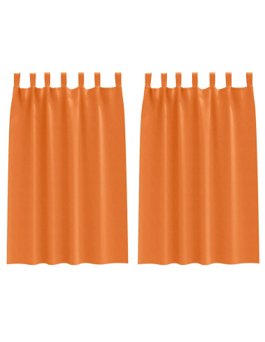 Tende Blackout con Anelli 2 pcs Arancione Vivo 175 x 140 cm