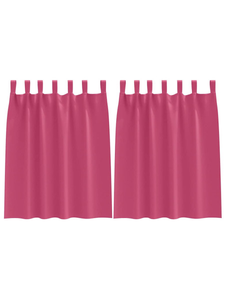 Tende Blackout con Anelli 2 pcs Rosa Vivo 140 x 140 cm