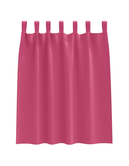 Tende Blackout con Anelli 2 pcs Rosa Vivo 140 x 140 cm