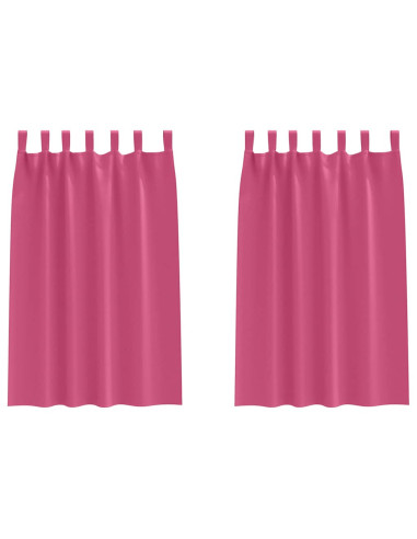 Tende Blackout con Anelli 2 pcs Rosa Vivo 175 x 140 cm