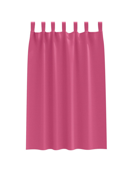 Tende con tende 2 pcs Rosa Vivo Poliestere