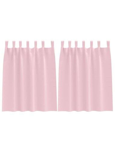 Tende Blackout con Anelli 2 pcs Rosa baby 140 x 140 cm