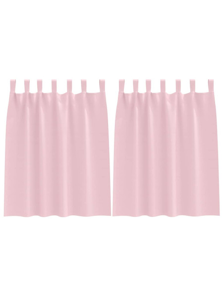 Tende Blackout con Anelli 2 pcs Rosa baby 140 x 140 cm