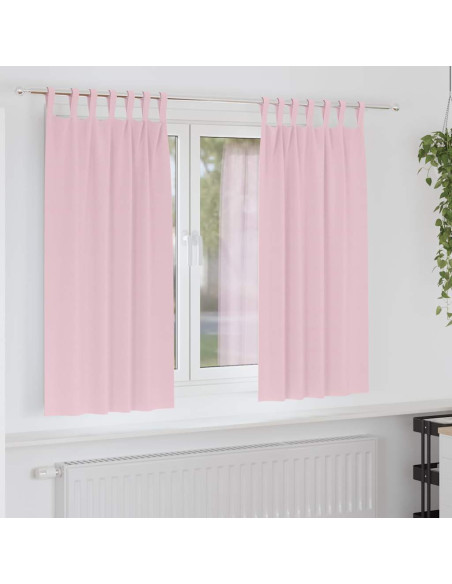 Tende Blackout con Anelli 2 pcs Rosa baby 175 x 140 cm