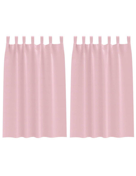 Tende con tende 2 pcs Rosa Baby Poliestere
