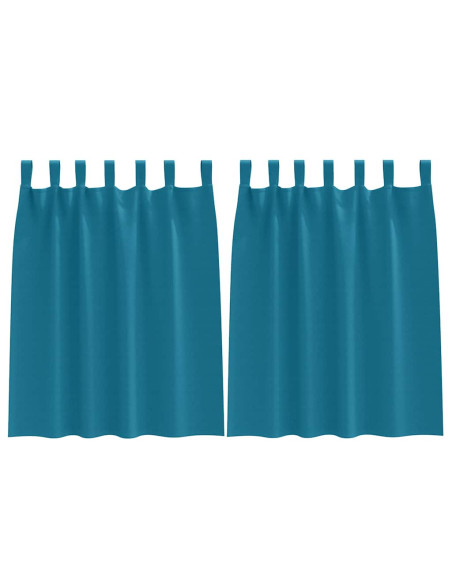 Tende con tende 2 pcs Turchese Poliestere